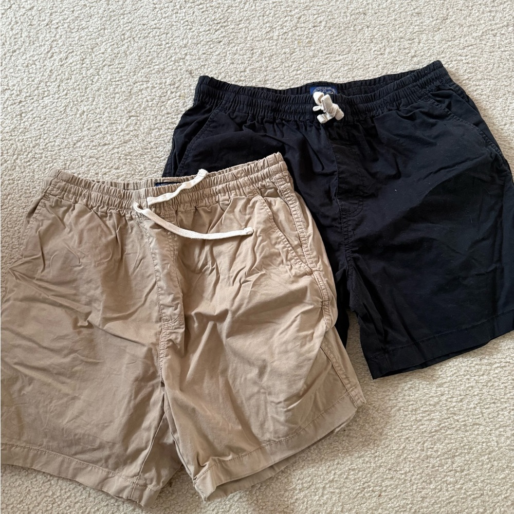 J Crew Men's Black and Tan Shorts